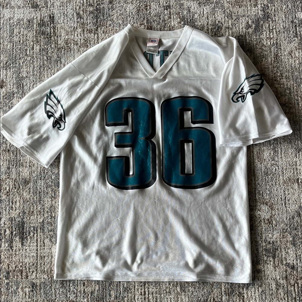 NFL White Jersey with Teal Accents